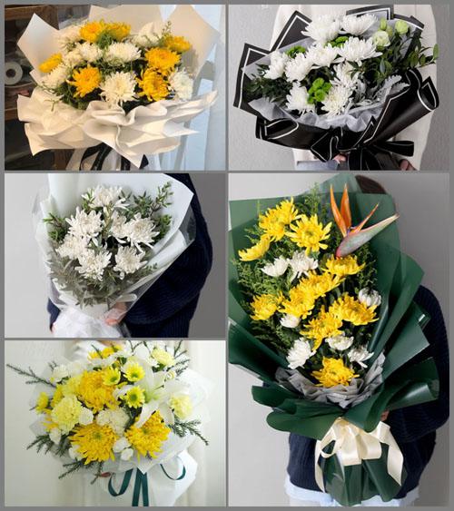 广东揭阳市揭西县钱坑镇白事花束代送